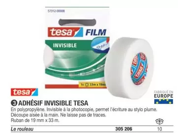 Tesa - Adhesif Invisible offre sur Hyperburo