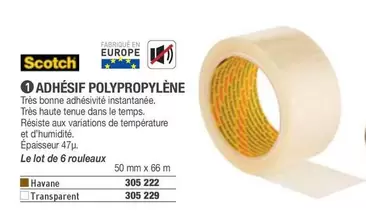 Scotch - Adhesif Polypropylène offre sur Hyperburo