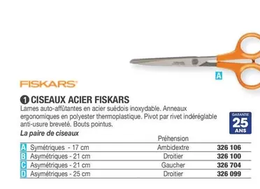 Fiskars - Ciseaux Acier offre à 25€ sur Hyperburo