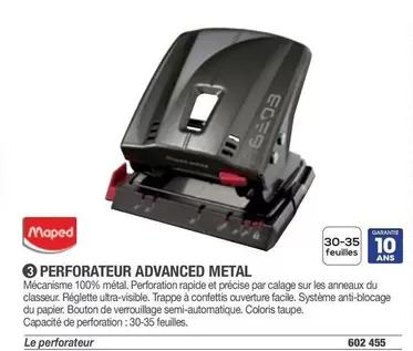 Maped - Perforateur Advanced Metal offre sur Hyperburo