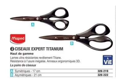 Maped - Ciseaux Expert Titanium offre sur Hyperburo