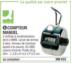 Q-Connect - Compteur Manuel offre sur Hyperburo