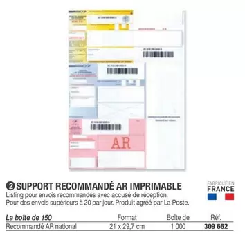 Support Recommandé Ar Imprimable offre à 309€ sur Hyperburo