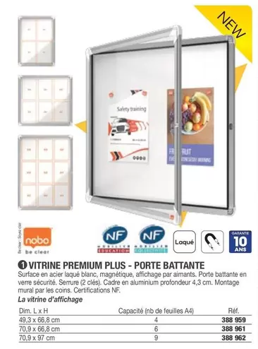Nobo - Vitrine Premium Plus offre sur Hyperburo
