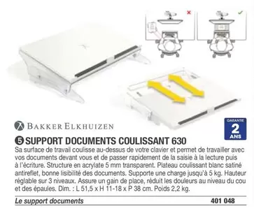 Dim - Support Documents Coulissant 630 offre sur Hyperburo