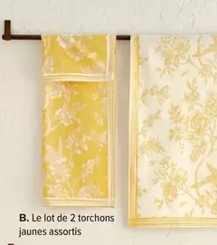 Le Lot De 2 Torchons Jaunes Assortis offre sur Linvosges