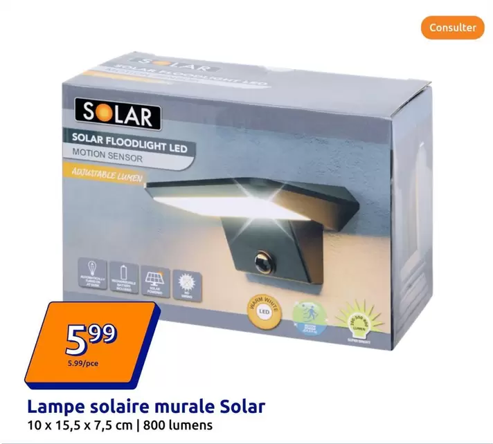 Solar - Lampe Solaire Murale offre à 5,99€ sur Action