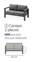 Canape 2 Places offre à 499€ sur Maxi Bazar