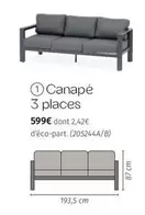 Canape 3 Places offre à 599€ sur Maxi Bazar