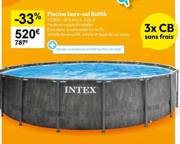 Intex - Piscine Hors-sol offre à 520€ sur Irrijardin