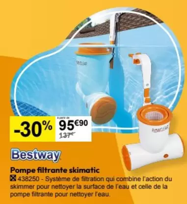 Bestway - Pompe Filtrante Skimatic offre à 95,9€ sur Irrijardin