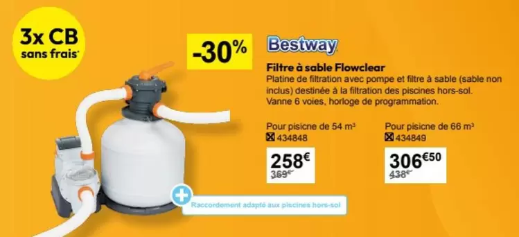 Bestway - Filtre À Sable Flowclear offre à 258€ sur Irrijardin