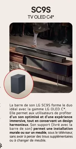 LG - Barre De Son SC9S Tv Oled C4 offre sur LDLC