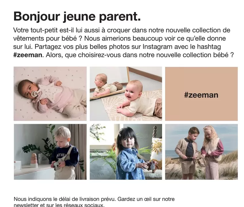 Bonjour Jeune Parent. offre sur Zeeman