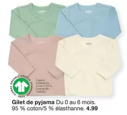 Gilet De Pyjama Du O Au 6 Mois. offre à 4,99€ sur Zeeman