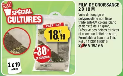 Film De Croissance 2 X 10 M offre à 18,19€ sur Outiror