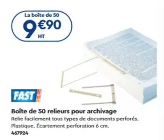 Boîte De 50 Relieurs Pour Archivage offre à 9,9€ sur Calipage