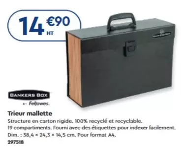 Fellowes - Trieur Mallette offre à 14,9€ sur Calipage