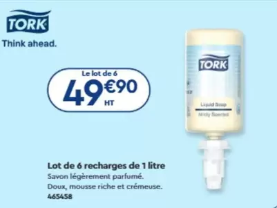 Tork - Lot De 6 Recharges De 1 Litre offre à 49,9€ sur Calipage