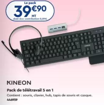 Kineon - Pack De Télétravall 5 En 1 offre à 39,9€ sur Calipage