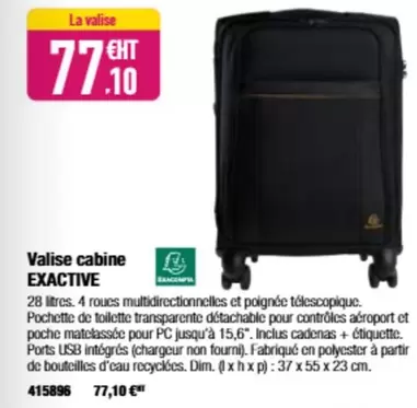 Dim - Valise Cabine Exactive offre à 77,1€ sur Calipage