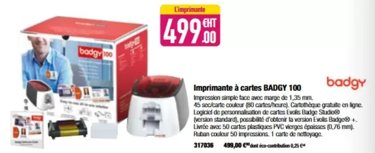 Badgy - Imprimante À Cartes offre à 499€ sur Calipage