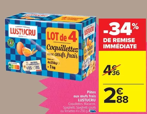 Lustucru - Pâtes Aux Œufs Frais offre à 2,88€ sur Carrefour Market