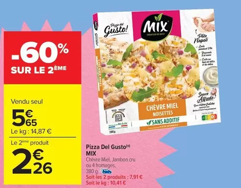 Mix - Pizza Del Gusto offre à 5,65€ sur Carrefour Market