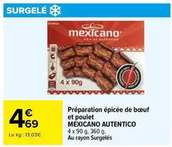 Préparation Épicée De Bœuf Et Poulet offre à 4,69€ sur Carrefour Market