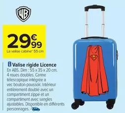 Valise Rigide Licence offre à 29,99€ sur Carrefour Express