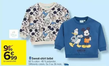 Sweat-Shirt Bébé offre à 6,99€ sur Carrefour Express