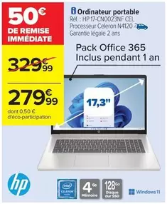 HP - Ordinateur Portable offre à 279,99€ sur Carrefour Express