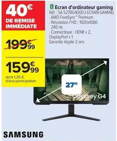 Samsung - Ecran D'Ordinateur Gaming offre à 159,99€ sur Carrefour Express