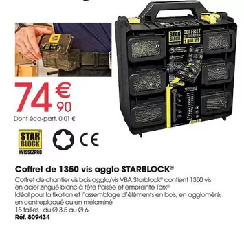 Coffret De 1350 Vis Agglo offre à 74,9€ sur Brico Pro