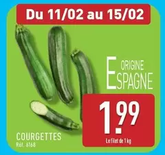 Courgettes offre à 1,99€ sur Aldi