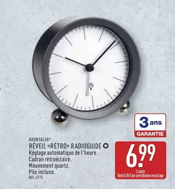 Krontaler - Reveil Retro Radioguide offre à 6,99€ sur Aldi