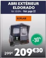 Abri Extérieur Eldorado offre à 209,3€ sur Narbonne accessoires