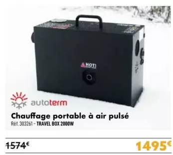 Autoterm - Chauffage Portable À Air Pulsé offre à 1495€ sur Narbonne accessoires