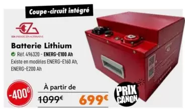 Batterie Lithium offre à 699€ sur Narbonne accessoires