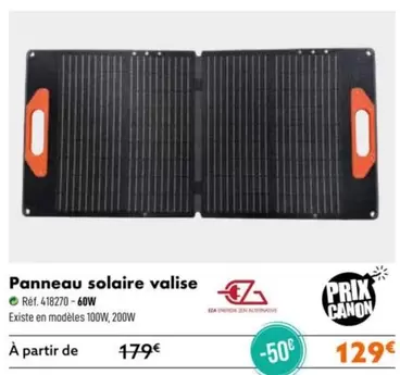 Panneau Solaire Valise offre à 129€ sur Narbonne accessoires