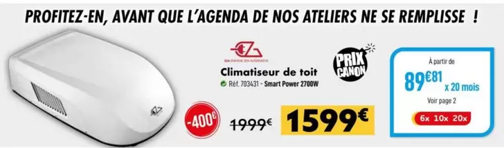 Canon - Climatiseur De Toit offre à 1599€ sur Narbonne accessoires