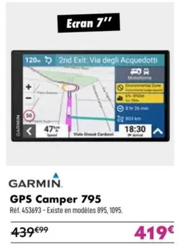 Garmin - GPS Camper 795 offre à 419€ sur Narbonne accessoires