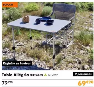 Table Allégria offre à 69,9€ sur Narbonne accessoires