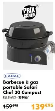 Cadac - Barbecue À Gaz Portable Safari Chef 30 Compact offre à 139,95€ sur Narbonne accessoires