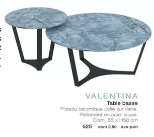 Valentina Table Basse offre à 625€ sur monsieur meuble