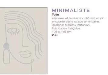 Minimaliste Toile offre à 230€ sur monsieur meuble