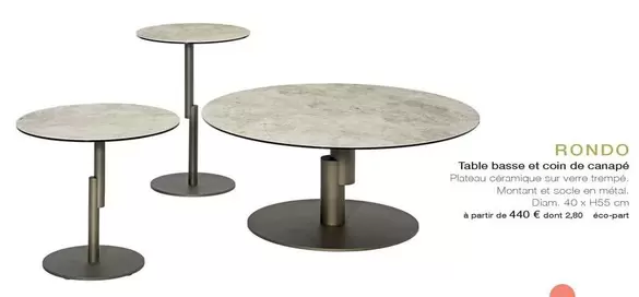 Table Basse Et Coin De Canapé offre à 440€ sur monsieur meuble