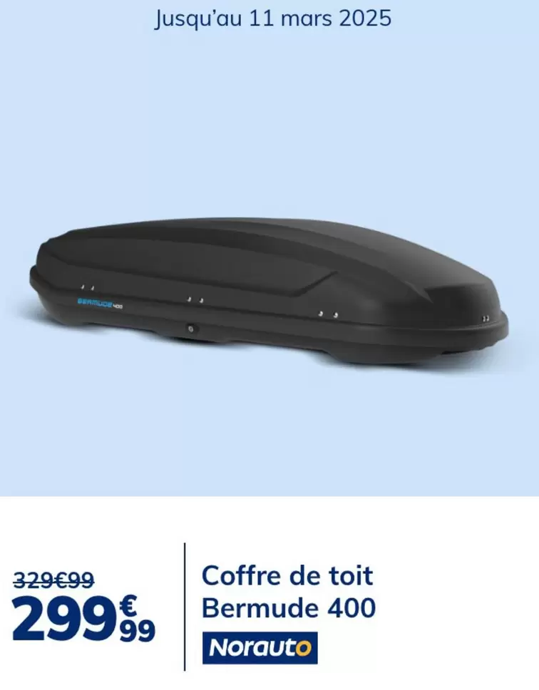 Coffre De Toit Bermude 400 offre à 299,99€ sur Norauto