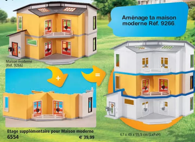 Etage Supplémentaire Pour Maison Moderne offre à 39,99€ sur Playmobil