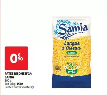 Samia - Pates Risone N°14 offre à 0,9€ sur Auchan Hypermarché